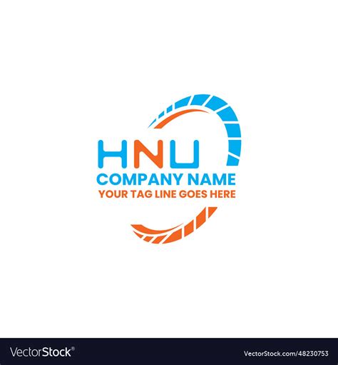 Hnu letter logo creative design with graphic Vector Image