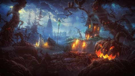 Animated jack o lantern village HD wallpaper | Wallpaper Flare