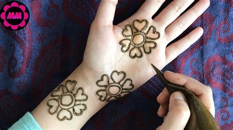 Flower Stylish Flower Simple Mehndi Designs For Kids ...