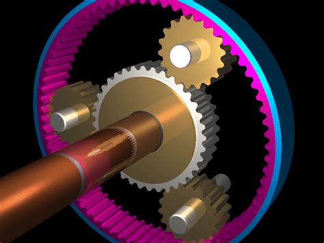 Raytraced Animated Planetary Gears (Fixed Carrier) by mcsoftware ...