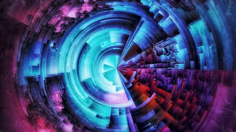 Download Blue Abstract Circle Abstract Blue 4k Ultra HD Wallpaper