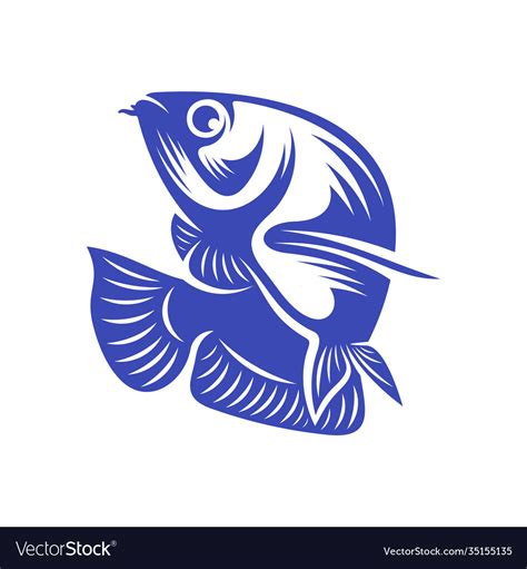 Arowana fish logo template creative Royalty Free Vector