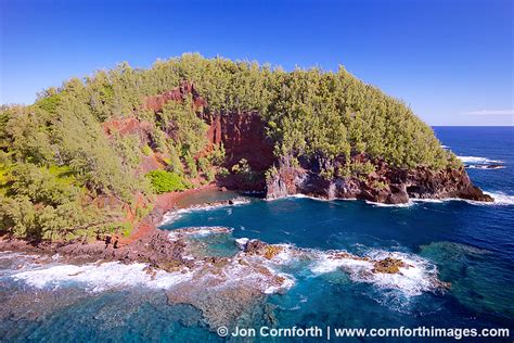 Kaihalulu (Red Sand) Beach Aerial 1 Photo, Picture, Print | Cornforth ...