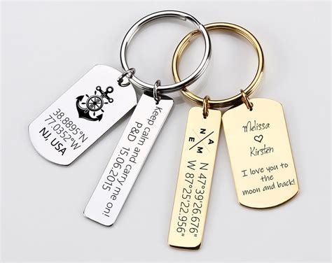 Custom Keychain Engraved Keychain Personalized Keychain - Etsy Canada