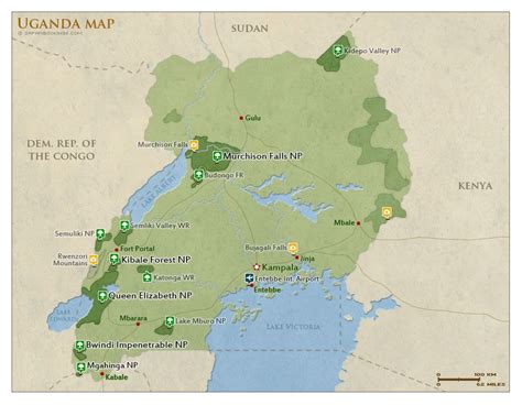 Detailed map of Uganda national parks | Safari, Uganda, Safari travel