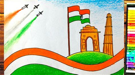 republic day drawing ||incredible india drawing||independence day ...