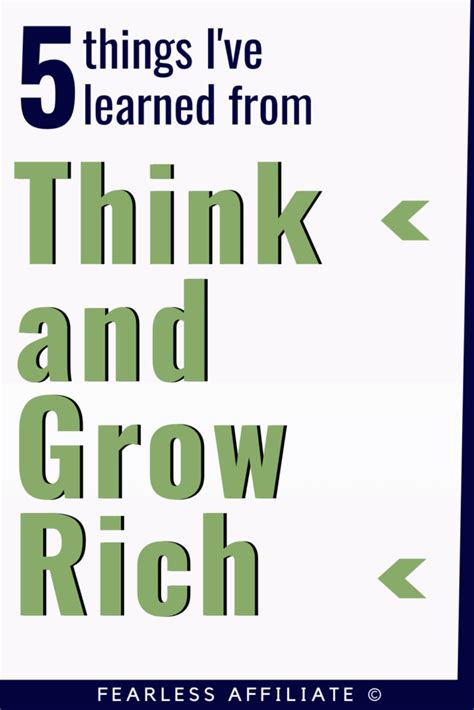 5 Things I've Learned From "Think And Grow Rich"