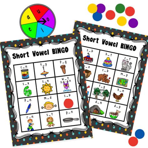 FREE Printable Short Vowel Bingo Game