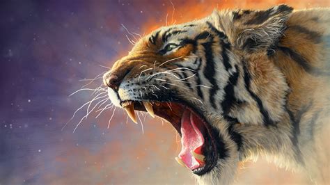 Tiger Roaring Wallpaper