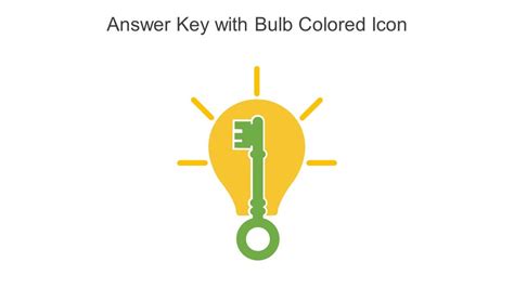 Answer Key With Bulb Colored Icon In Powerpoint Pptx Png And Editable ...