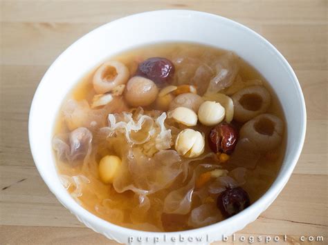 Purple bowl: Lin Chee Kang (lotus seed dessert) recipe