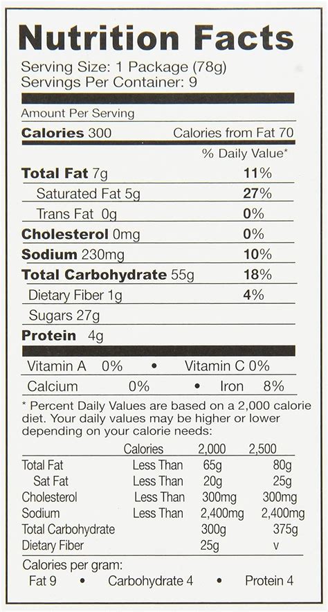 moon pie nutrition