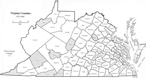 Virginia Map 1791-1800 | Lawson Surname DNA Project