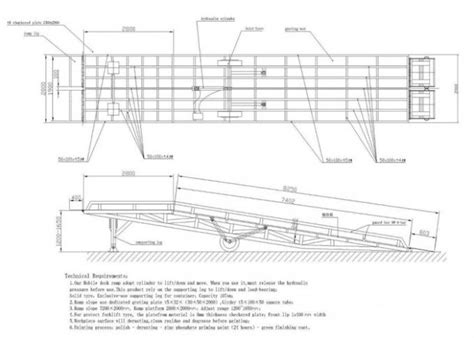 10 Ton - 15 Ton Portable Steel Loading Dock Ramps With Solid Tyres