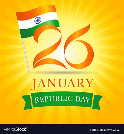 26 january republic day india greeting card Vector Image