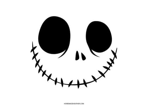 Jack Skellington Pumpkin Carving Stencils » Homemade Heather