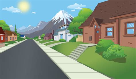 Cartoon neighbourhood on Behance