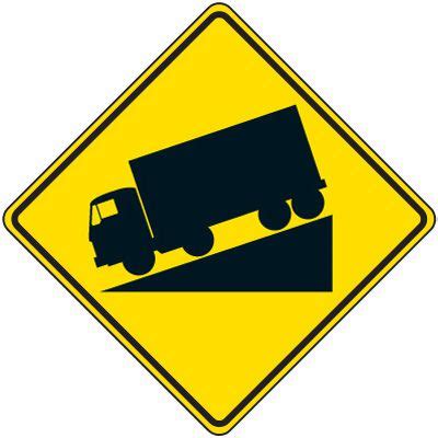 Reflective Warning Signs - Truck Decline Symbol | Seton