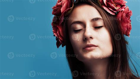 crying girl with tears 18721233 Stock Photo at Vecteezy