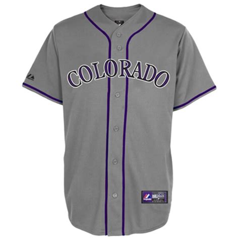 Majestic Colorado Rockies Replica Jersey - Gray - Fanatics.com