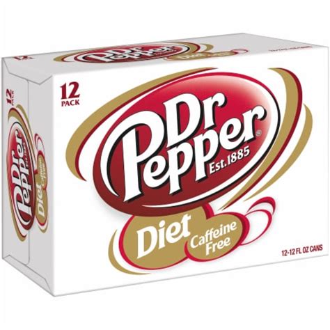 Dr Pepper Diet Caffeine Free Soda, 12 cans / 12 fl oz - Kroger