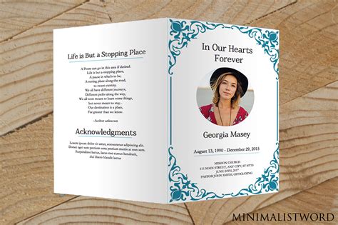 Funeral Template - Microsoft Word | Brochure Templates ~ Creative Market