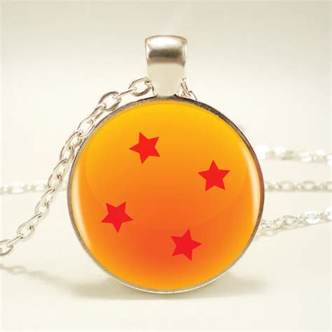 1pcs/lot Hot Sale Dragon Ball z 4 Star Logo Pendant Necklace Dragon ...