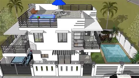 Modern 2 Storey House with Roofdeck & Swimming Pool - YouTube