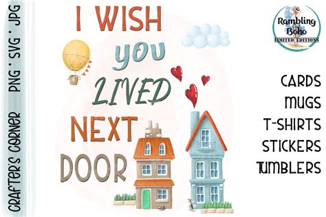 Wish You Lived Next Door Graphic by RamblingBoho · Creative Fabrica