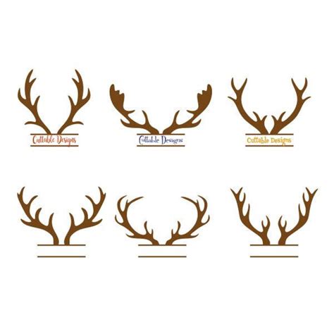 Reindeer Antlers Deer Frame Straight Monogram Christmas - Etsy