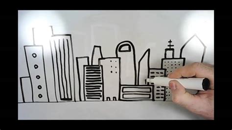 Simple Cityscape Drawing at PaintingValley.com | Explore collection of ...