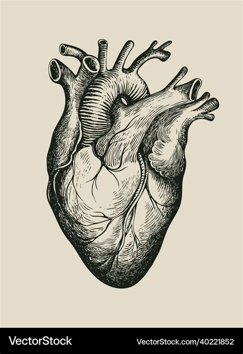 Human Heart Pencil Drawings