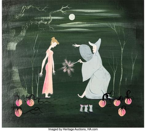 Mary Blair - Cinderella Fairy Godmother and Cinderella ConceptColor Key ...