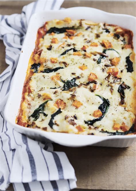 Sweet Potato Spinach & Mushroom Lasagna - Savoury & Style