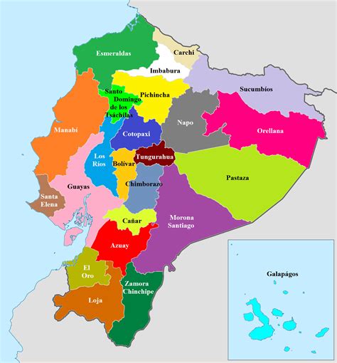 File:Provinces of ecuador.png - Wikimedia Commons