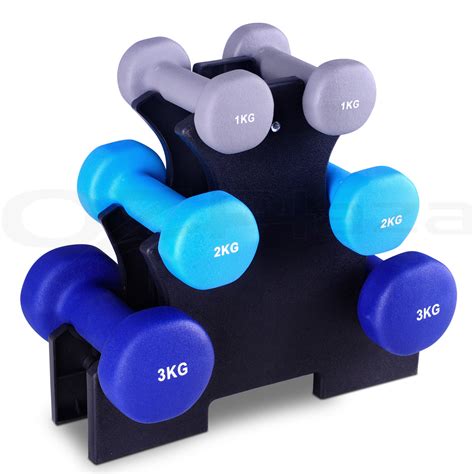 Everfit Dumbbell Weights Rack Set 6 Hand 12kg Exercise Fitness Gym ...