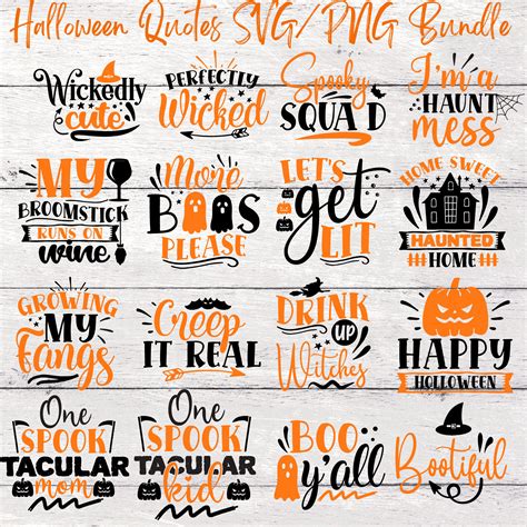 Halloween Quotes SVG Bundle. Funny Halloween Quotes. Halloween - Etsy