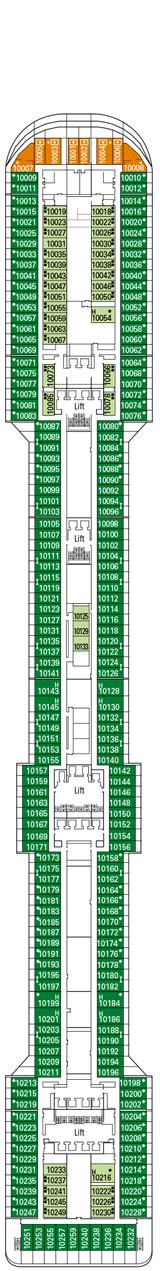 MSC Splendida Deck plan & cabin plan