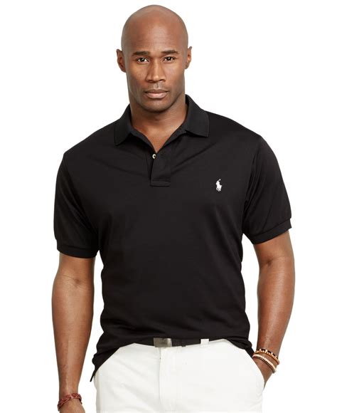 Polo ralph lauren Big And Tall Performance Mesh Polo Shirt in Black for ...