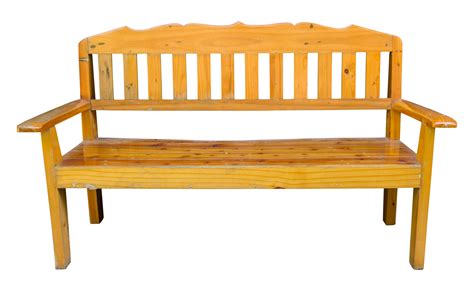 Long wooden chair isolated with clipping path 20974396 PNG