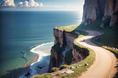 Premium AI Image | A road trip to the coast of france