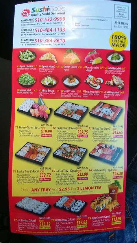 Online Menu of Sushi Go Restaurant, San Francisco, California, 94132 ...