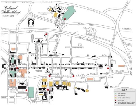 Old Colonial Williamsburg Map