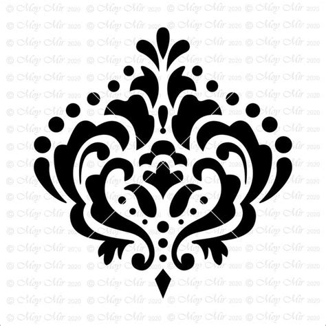 Scroll #2 SVG digital File | Etsy, Damask, Digital