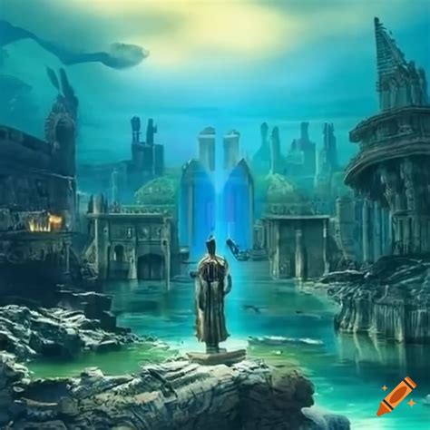 Atlantis - lost city mythology art on Craiyon