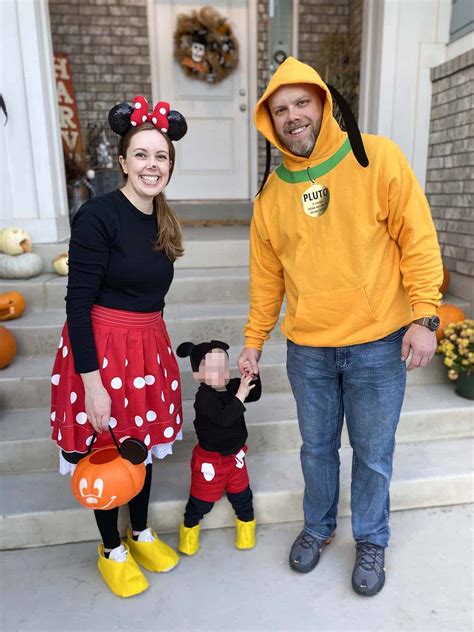 DIY Mickey Mouse, Minnie, and Pluto Family Halloween Costumes - Aubree ...