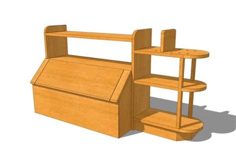 Toy Chest and Bookshelf – Free Woodworking Plan.com