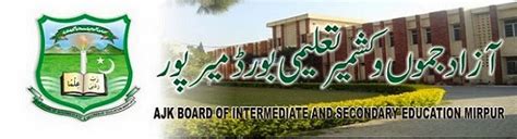 BISE Mirpur AJK (Azad Kashmir ) Board 9th & 10th Online Result 2014