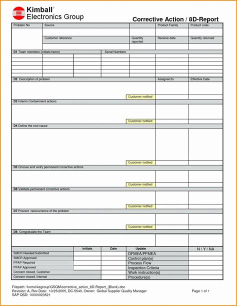 8D Report Template - 10+ Professional Templates Ideas | 10 ...