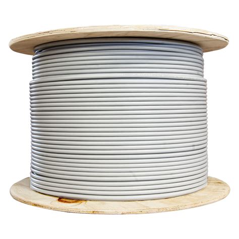 1000ft Shielded Gray Cat6 Ethernet Spool, Solid, Bulk